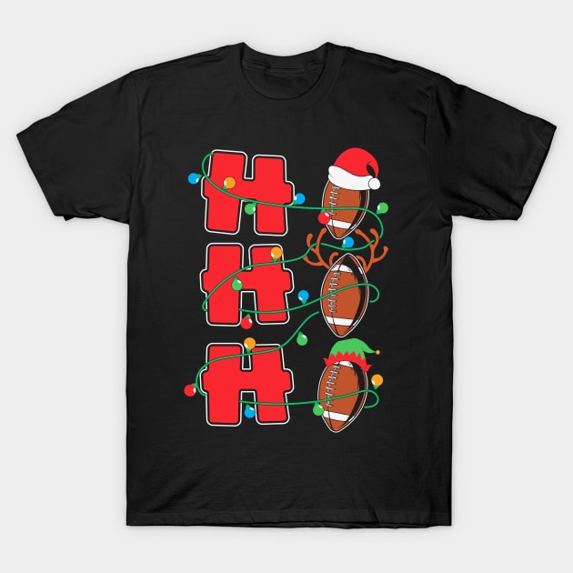 American Football Christmas Gift T-Shirt by BadDesignCo